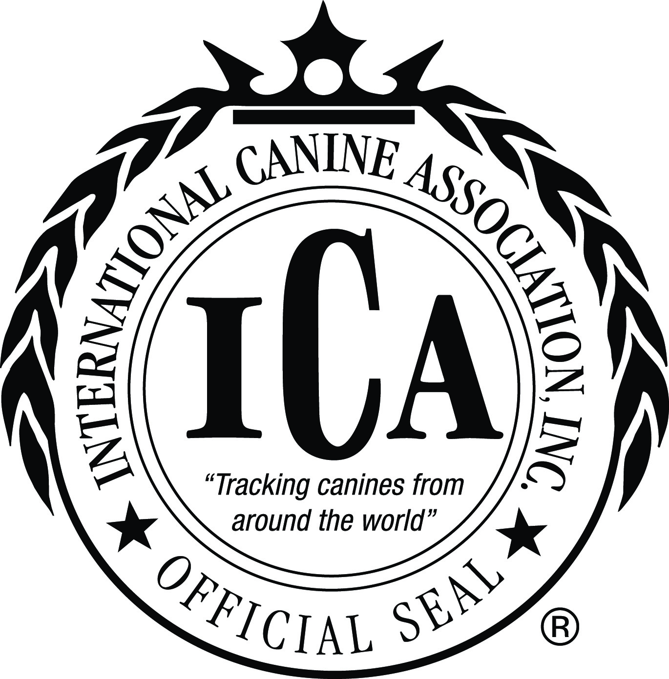  ica logo, ica, logo, international canine association, interlation, canine, association